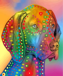 Colorful Pointer Dog Diamond painting