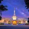 Columbia South Carolina Temple At Night 5D Diamond Painting