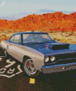 Cool Plymouth Roadrunner Art Diamond Painting