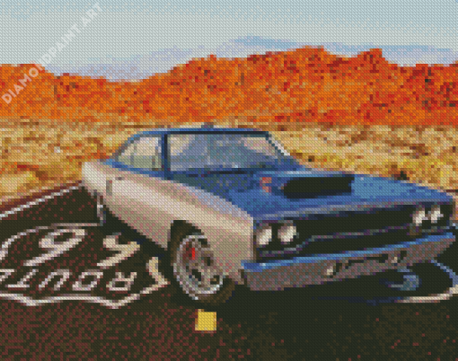 Cool Plymouth Roadrunner Art Diamond Painting