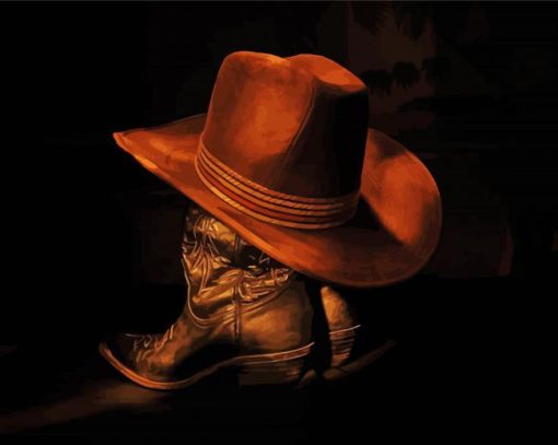 Cowboy Hat And Boots Diamond Painting