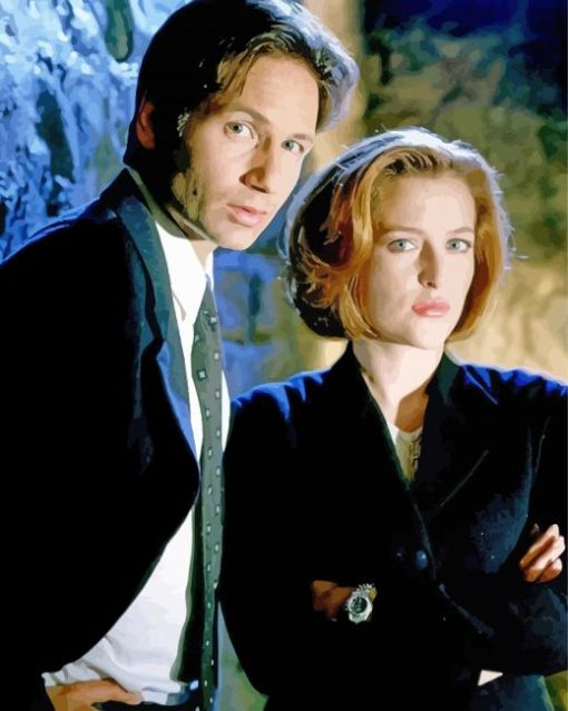 Dana Scully And Fox Mulder Characters Diamond Painting