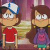 Dipper And Mabel Gravity Falls Characters Diamond Painting