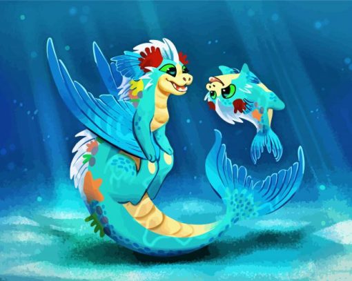 Dragon Mermaid Diamond Painting