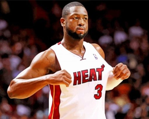 Dwyane Wade Basketball Scaled Player Diamond painting