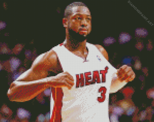 Dwyane Wade Basketball Scaled Player Diamond painting