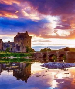 Eilean Donan At Sunset Diamond Painting