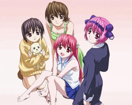 Elfen Lied Manga Characters Diamond Painting