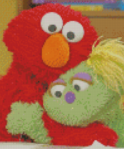 Elmo And Karli From Sesame Street Diamond painting