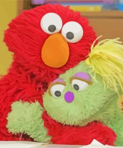 Elmo And Karli From Sesame Street Diamond painting