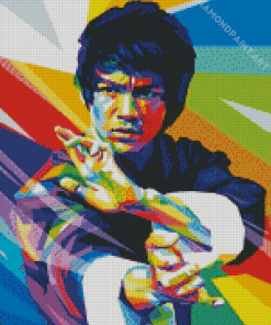 Enter The Dragon Bruce Lee Pop Art 5D Diamond Painting