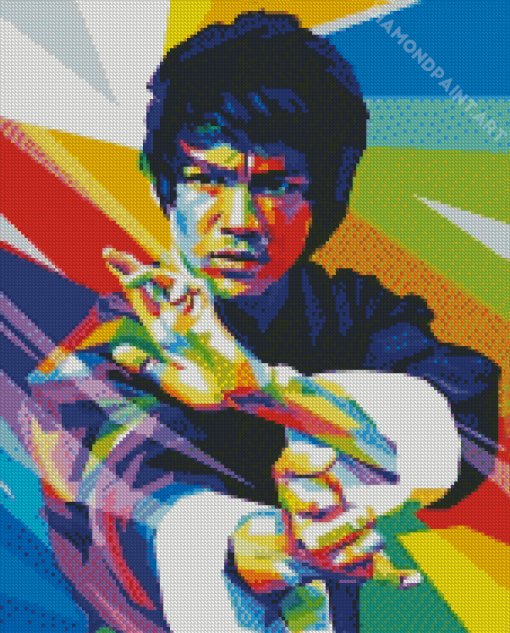 Enter The Dragon Bruce Lee Pop Art 5D Diamond Painting