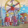 Fairground Rides Robots Diamond Painting