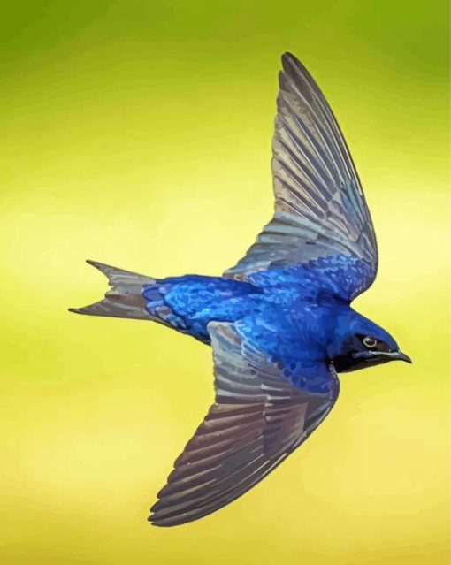 Flying Purple Martin Diamond Painting