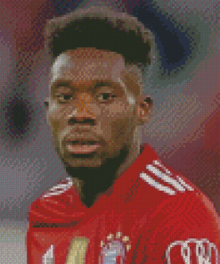 Footballer Alphonso Davies Diamond Painting