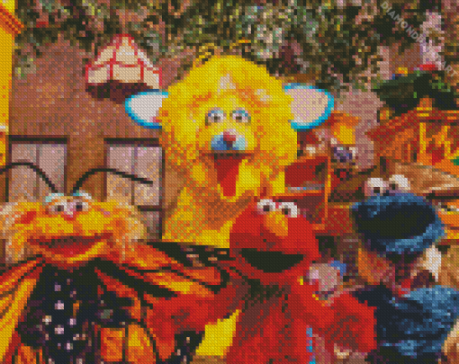 Funny Sesame Street Cartoon Diamond painting