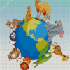 Globe Animals Diamond Painting