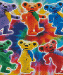 Grateful Dead Dancing Bears Diamond Painting