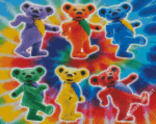 Grateful Dead Dancing Bears Diamond Painting