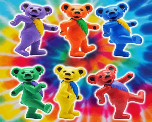 Grateful Dead Dancing Bears Diamond Painting