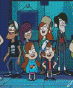 Gravity Falls Animation Characters Diamond Painting