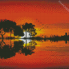 Guitar Sunset Landscape Diamond Painting