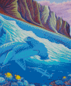 Hammerhead Sharks And Fish Diamond Painting