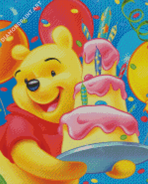 Happy Birthday Winnie The Pooh Diamond Painting