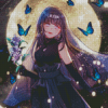 Hinata With Butterflies Diamond Painting