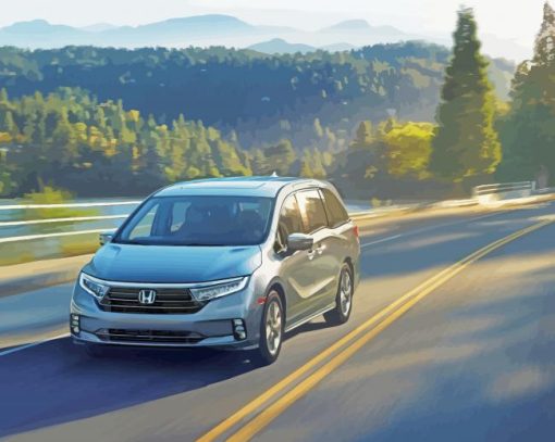 Honda Odyssey In Road Diamond Painting