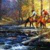 Horses Drinking Diamond Painting