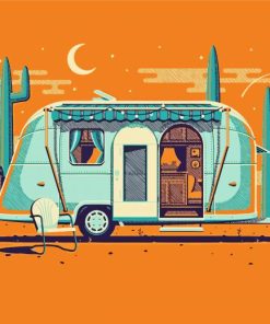 Illustration Airstream Diamond Painting