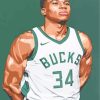 Illustration Giannis Antetokounmpo Diamond Painting