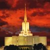 Jordan River Utah Temple At Night 5D Diamond Painting