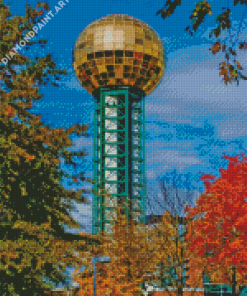 Knoxville Sunsphere Building Diamond Painting