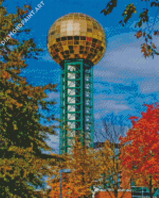 Knoxville Sunsphere Building Diamond Painting