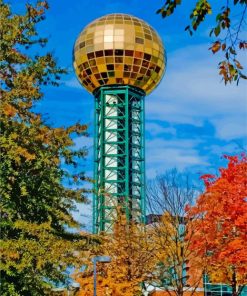 Knoxville Sunsphere Building Diamond Painting