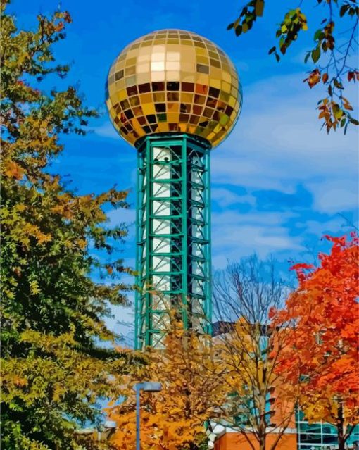 Knoxville Sunsphere Building Diamond Painting