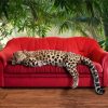 Leopard On Sofa Diamond Painting