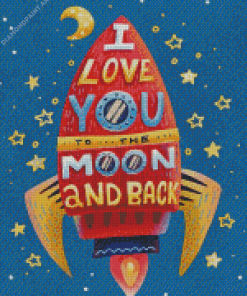 Love You To The Moon Diamond Painting