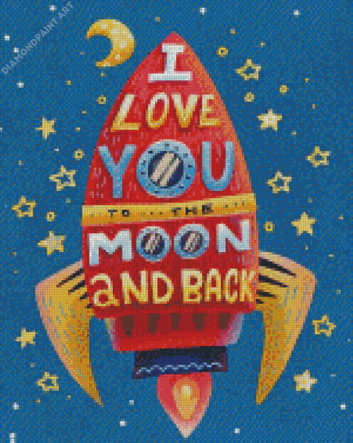 Love You To The Moon Diamond Painting