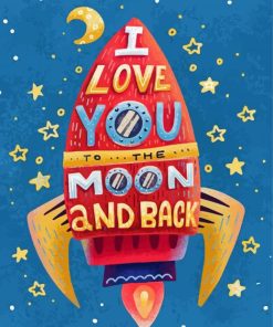 Love You To The Moon Diamond Painting