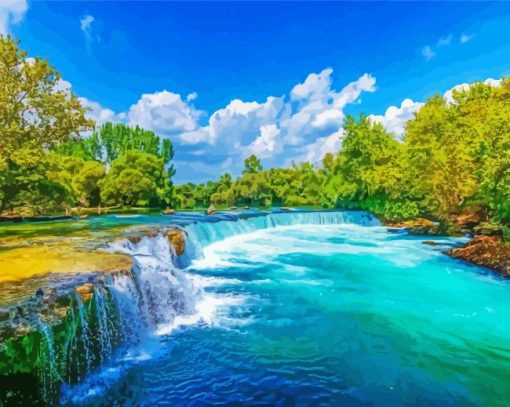 Manavgat Waterfall Antalya Diamond Painting