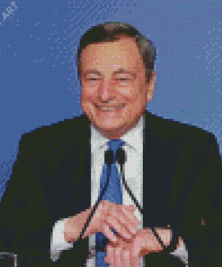 Mario Draghi Smiling Diamond Painting