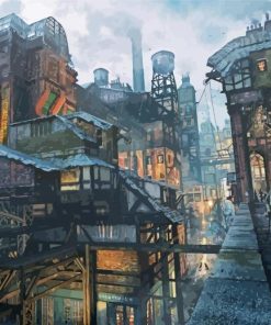 Medieval Fantasy City Diamond Painting