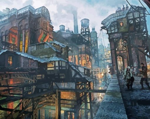 Medieval Fantasy City Diamond Painting