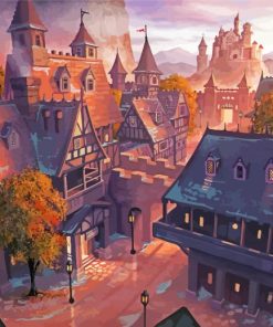 Medieval Fantasy Town Diamond Painting