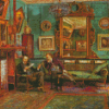 Men Sitiing In A Victorian Room Diamond Painting