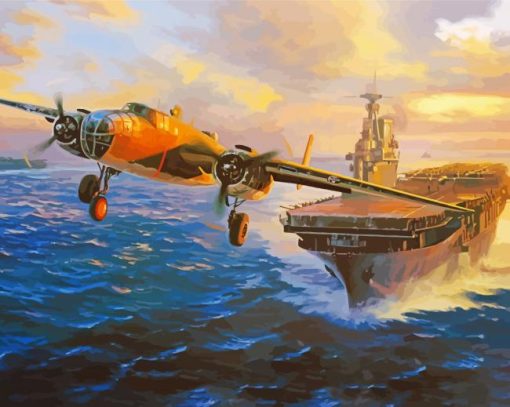 Military Aircraft Carrier Diamond Painting