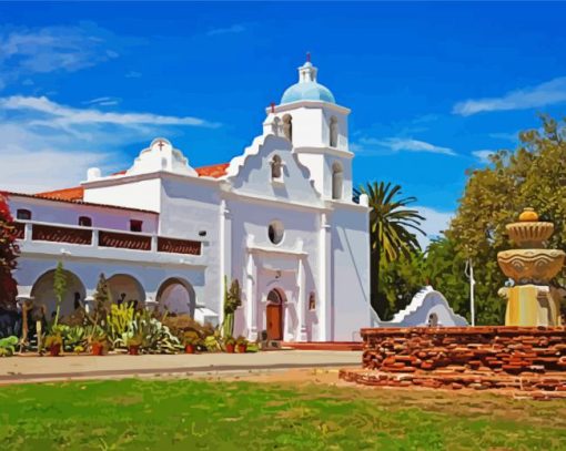 Mission San Luis Rey Oceanside Diamond Painting